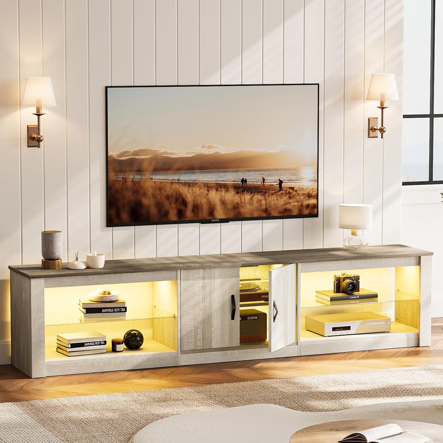 Gaming Console Entertainment Center - Stojak na telewizor 80 cali do