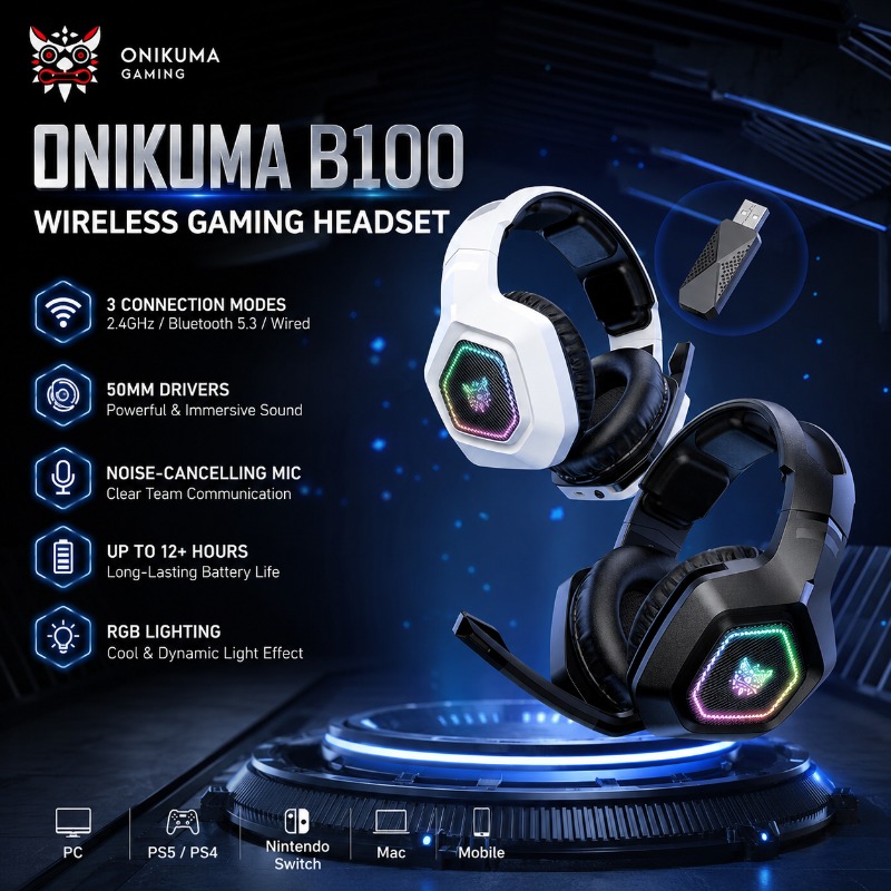 Gaming Console Amazon - Bezprzewodowy zestaw słuchawkowy do gier ONIKUMA