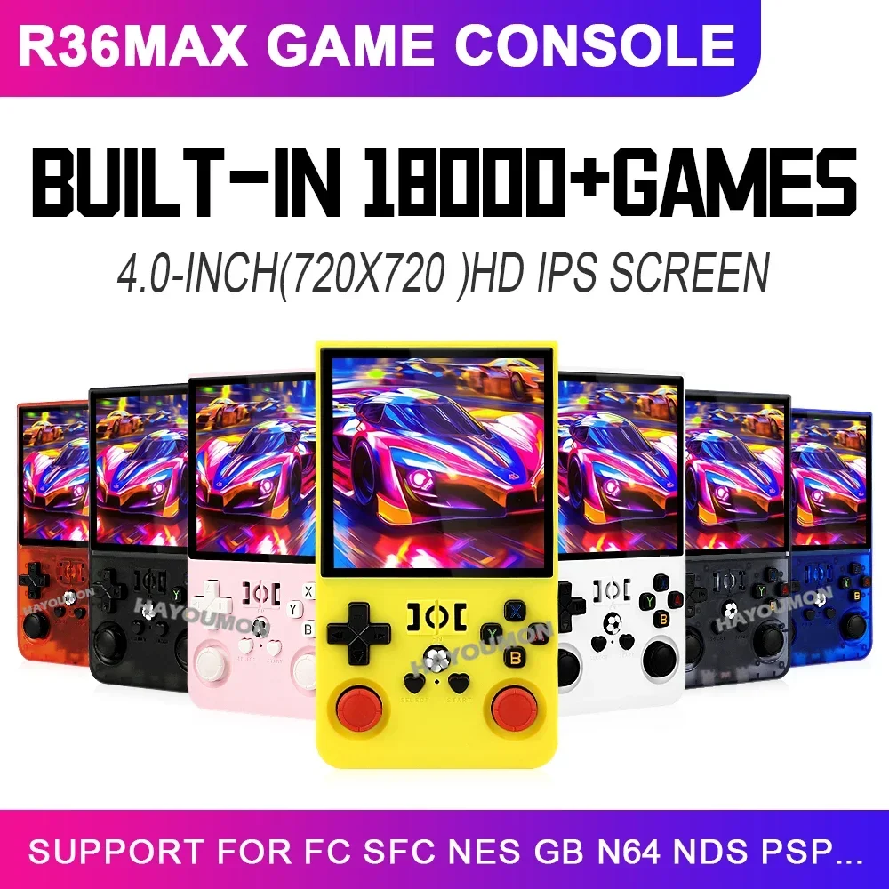 Gaming Console R36 Max - Przenośna kieszonkowa konsola do gier retro