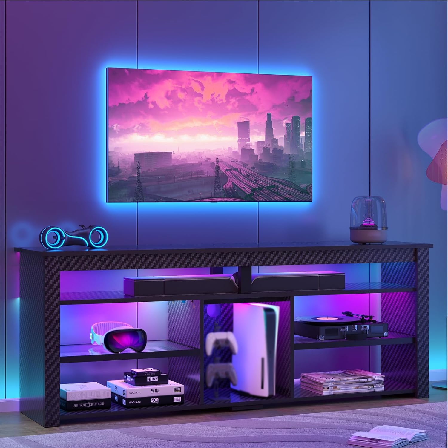 Gaming Console Entertainment Center - Szafka RTV na telewizor 70 cali,