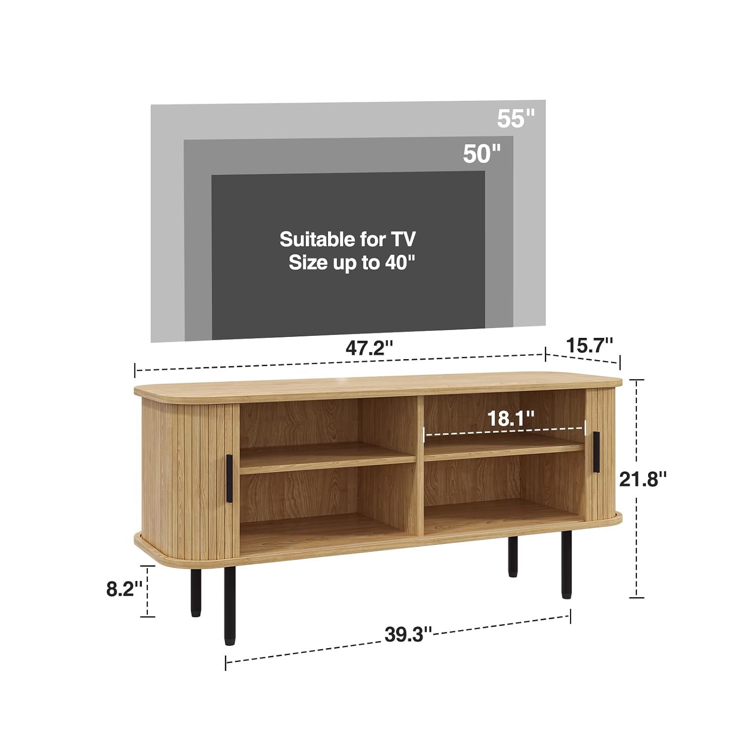 Naturalny szafkowy stolik pod  – Gaming Console Entertainment Center recenzja i cena