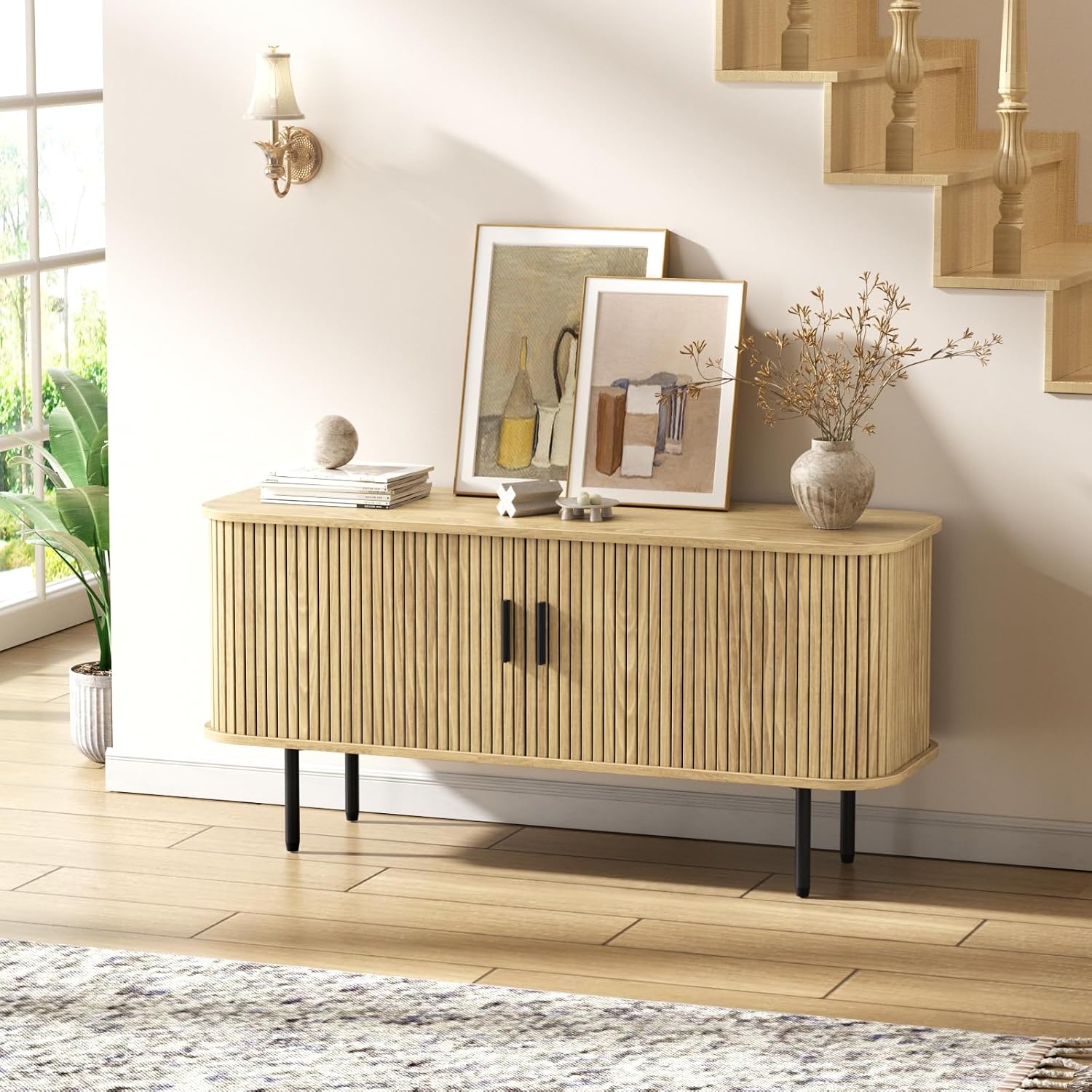 Naturalny szafkowy stolik pod  – Gaming Console Entertainment Center recenzja i cena