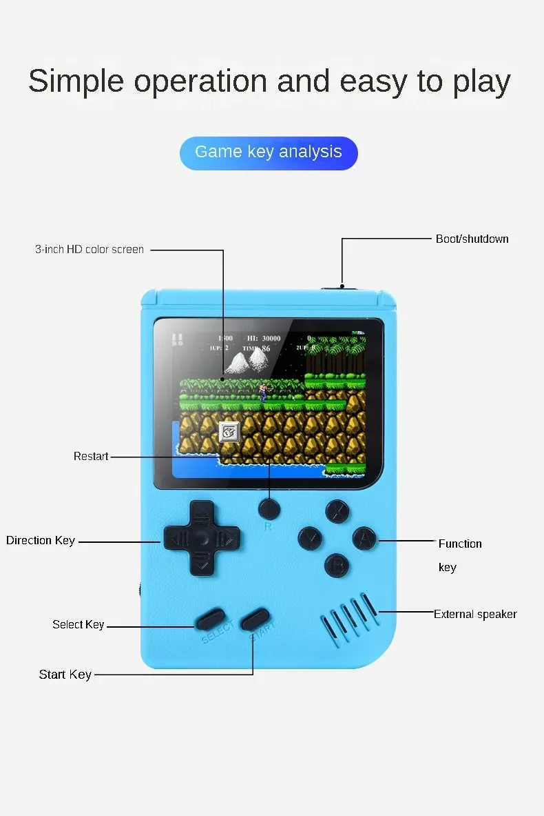 Wbudowane ponad 500 klasycznyc – Gaming Console Kids recenzja i cena