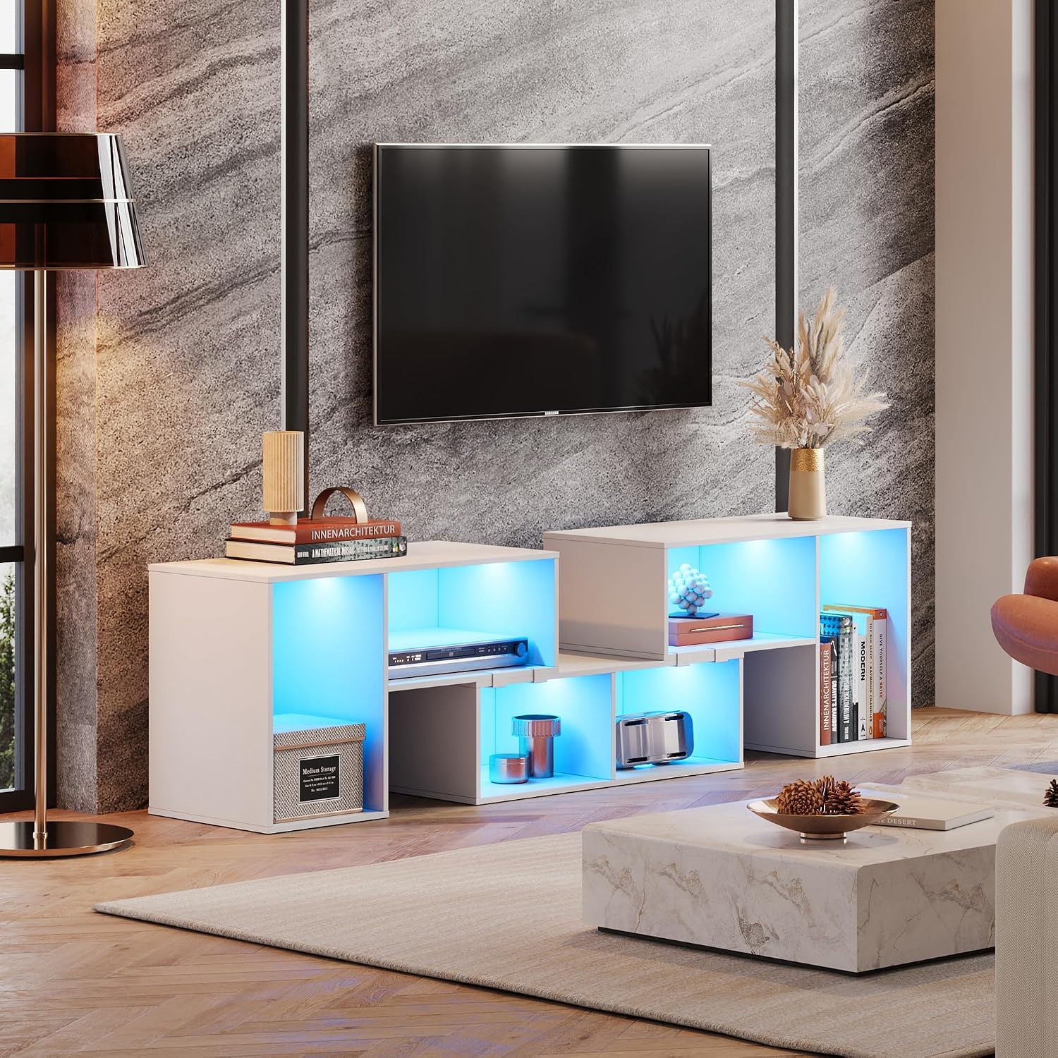 Rozkładana szafka RTV z paskie – Gaming Console Entertainment Center recenzja i cena