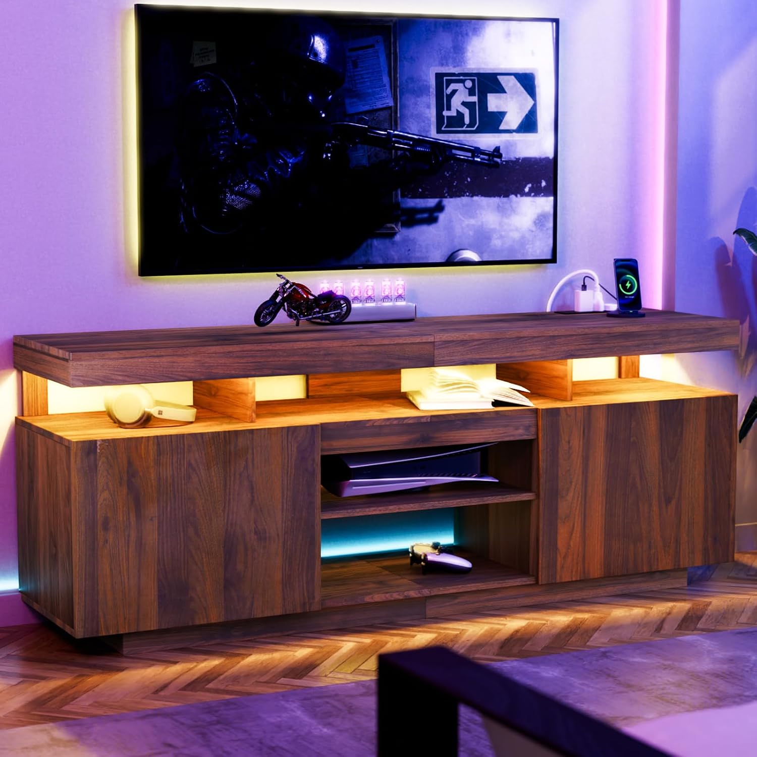 Szafka pod telewizor LED z gni – Gaming Console Entertainment Center recenzja i cena