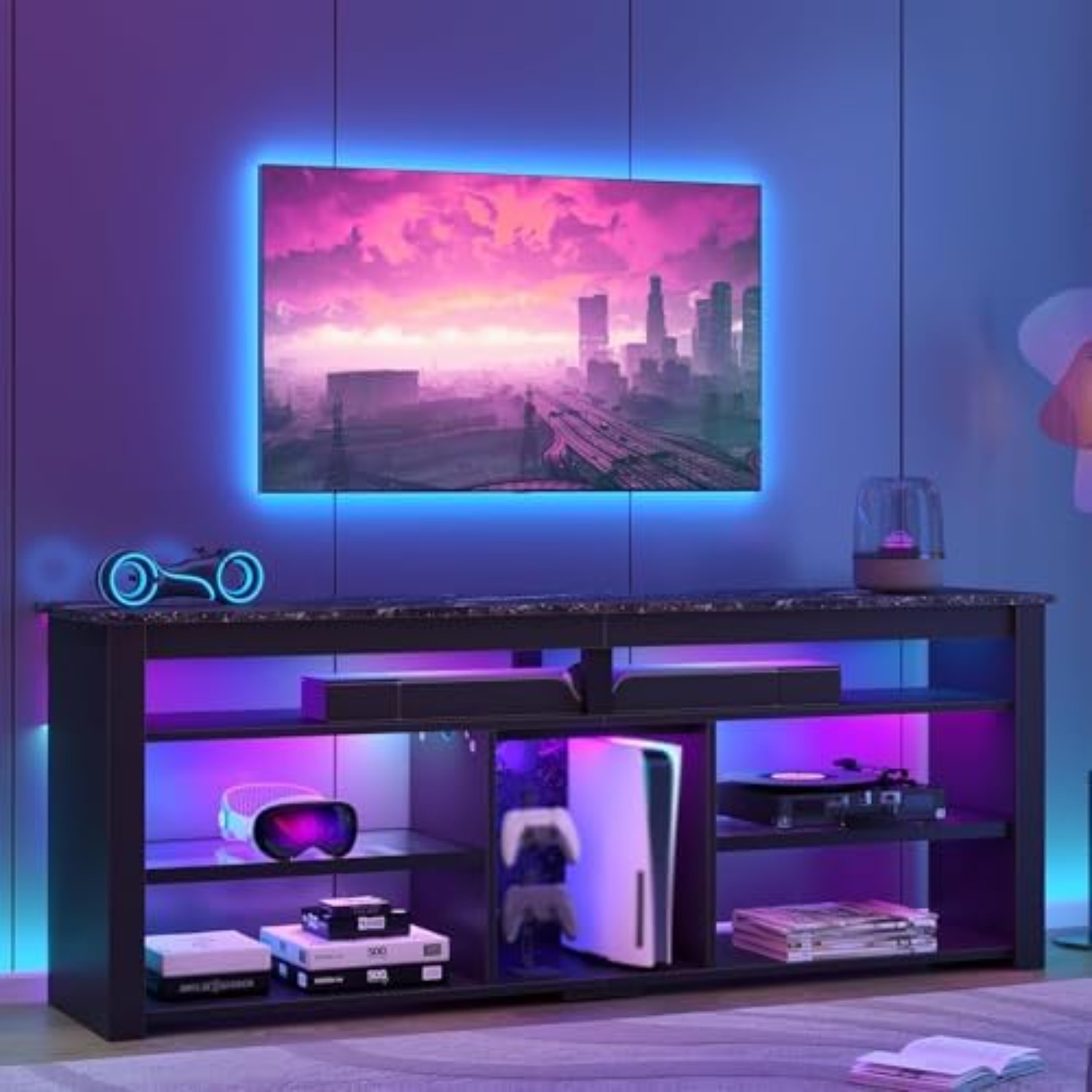 Szafka RTV na telewizor 70 cal – Gaming Console Entertainment Center recenzja i cena