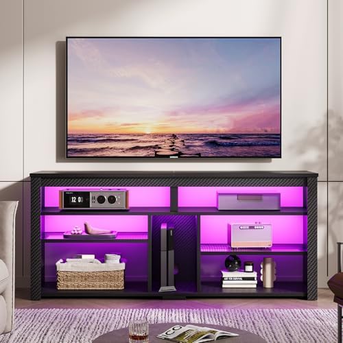Wysoki stojak pod telewizor LE – Gaming Console Entertainment Center recenzja i cena