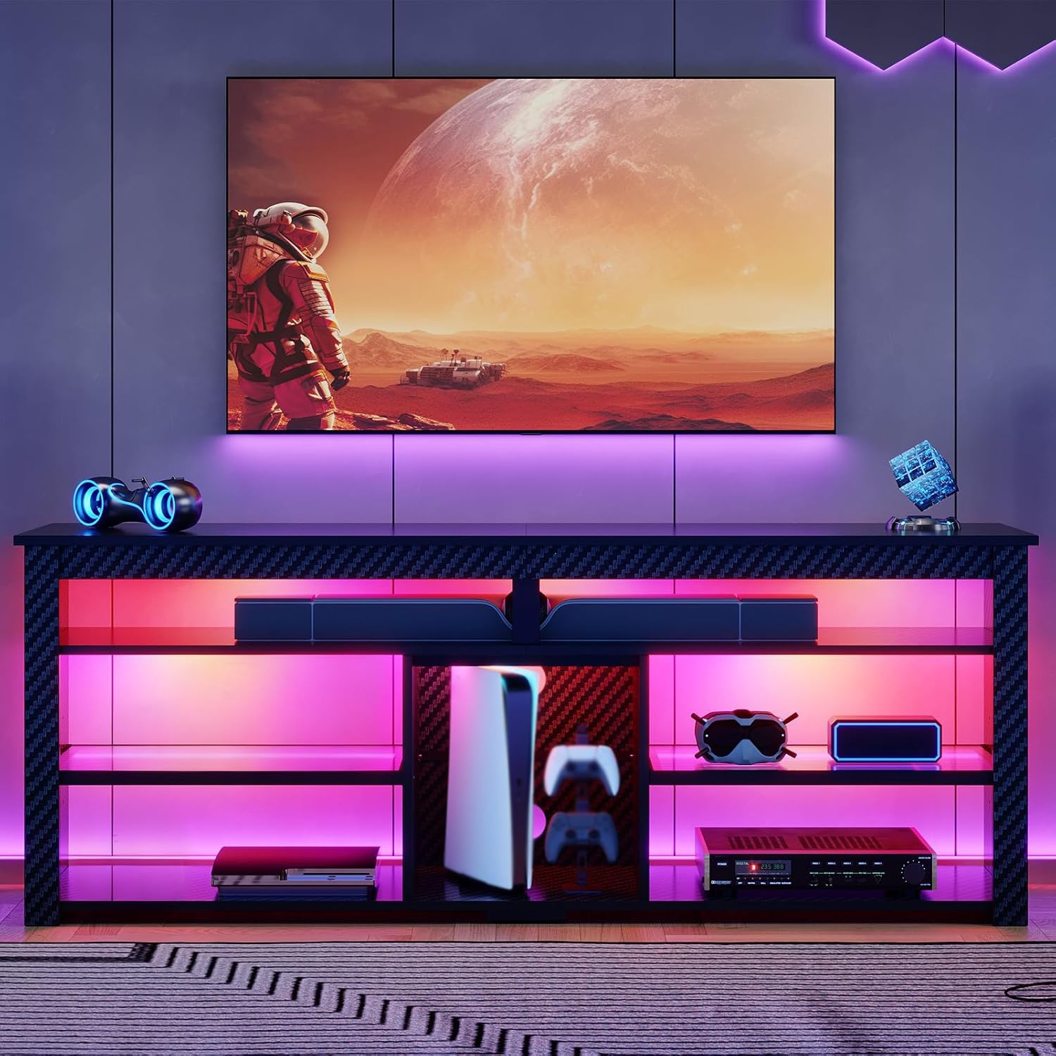 Szafka RTV na telewizor 70 cal – Gaming Console Entertainment Center recenzja i cena