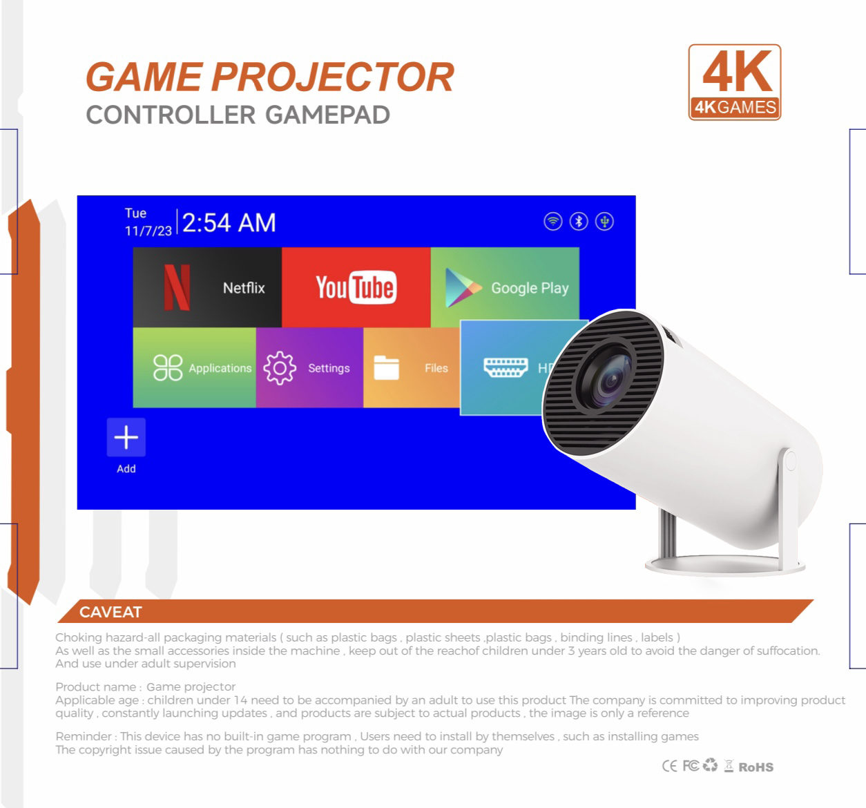 Projektor do gier 3D 2 w 1 F30 – Gaming Console Youtube recenzja i cena