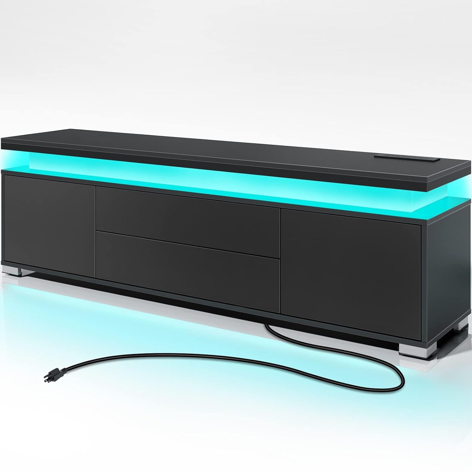 Szafka RTV z gniazdem zasilani – Gaming Console Entertainment Center recenzja i cena