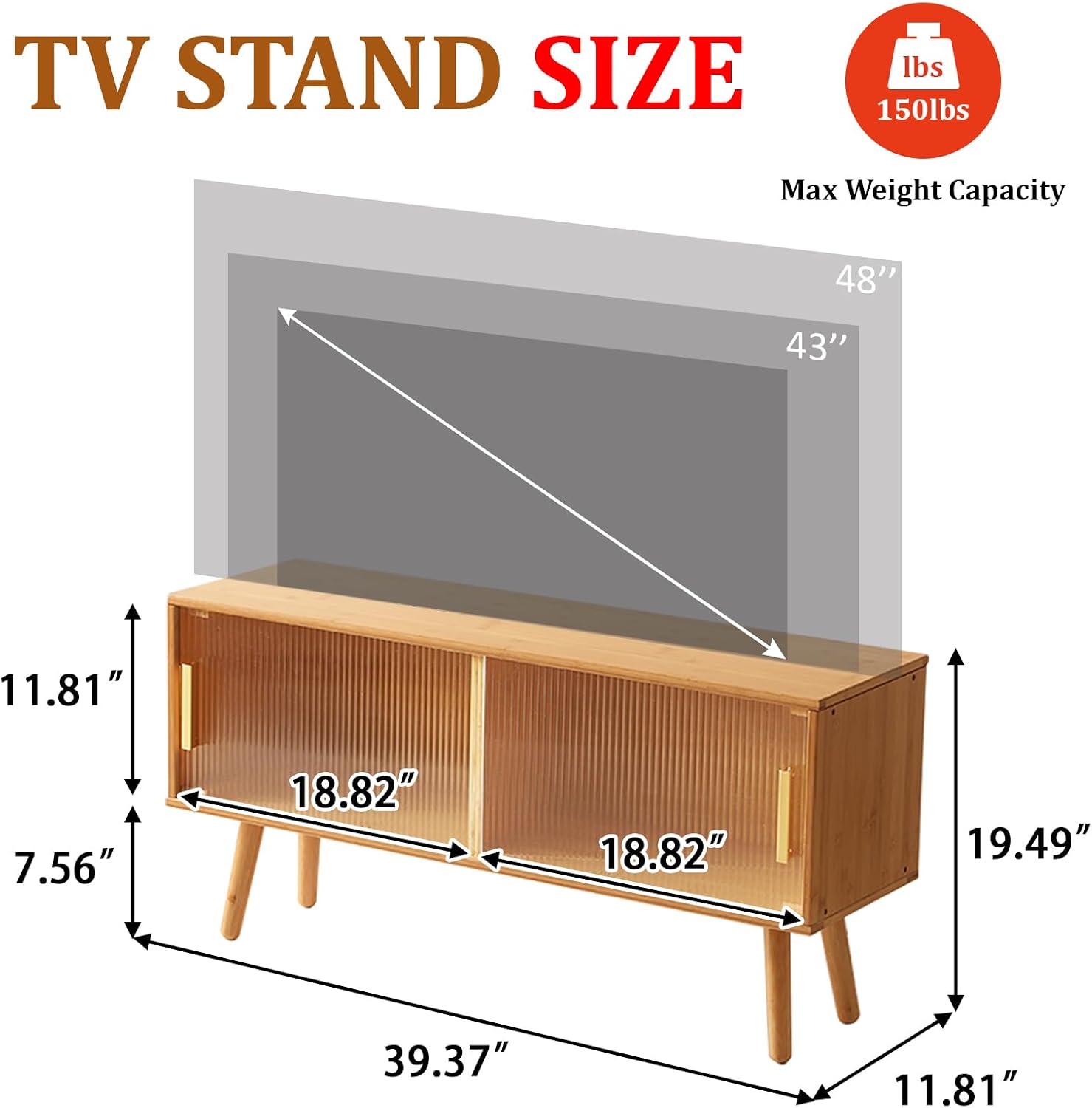 Bambusowy stojak pod telewizor – Gaming Console Entertainment Center recenzja i cena