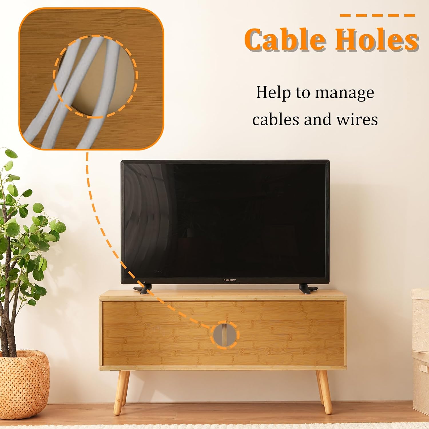 Bambusowy stojak pod telewizor – Gaming Console Entertainment Center recenzja i cena