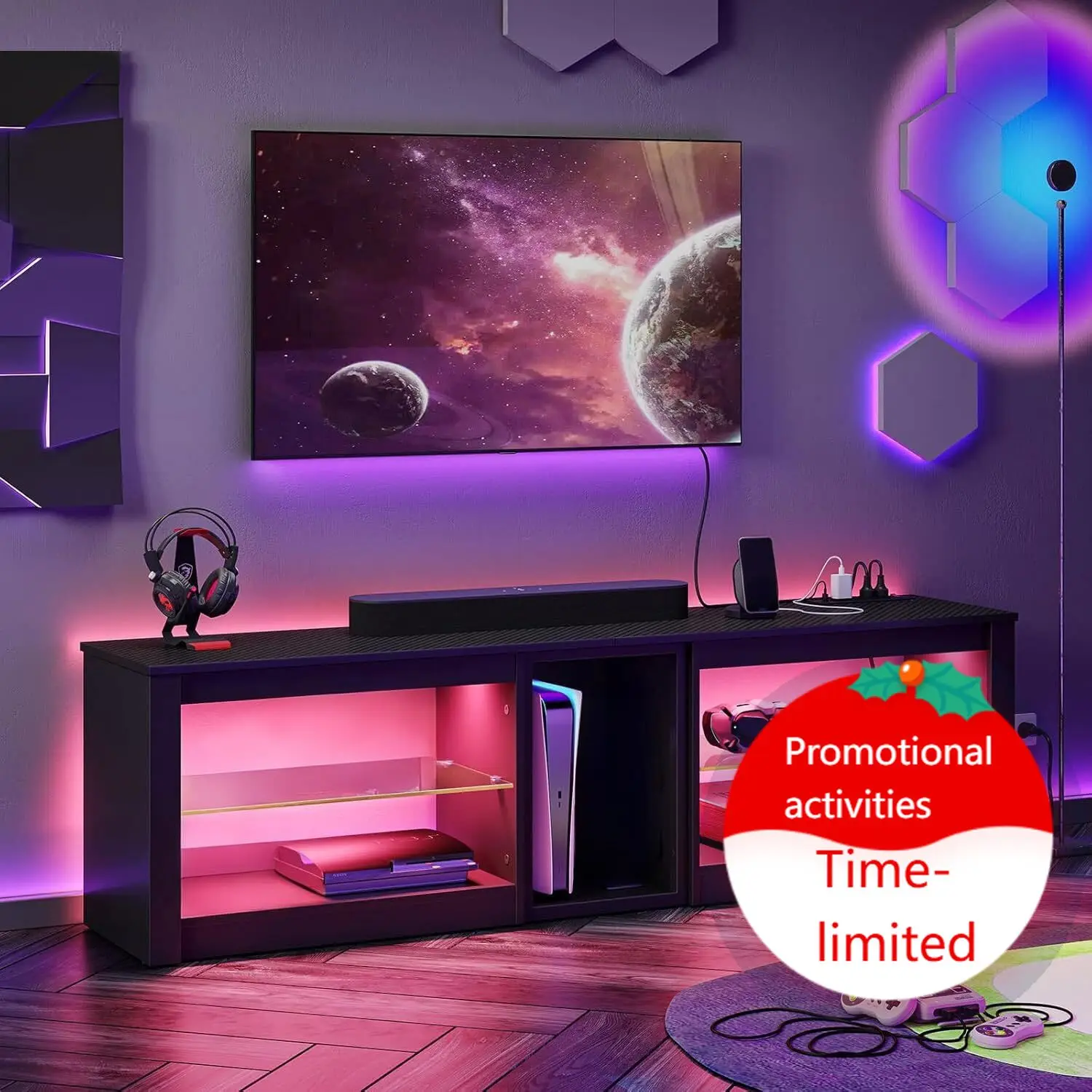 Centrum rozrywki dla PS5, stoj – Gaming Console Entertainment Center recenzja i cena