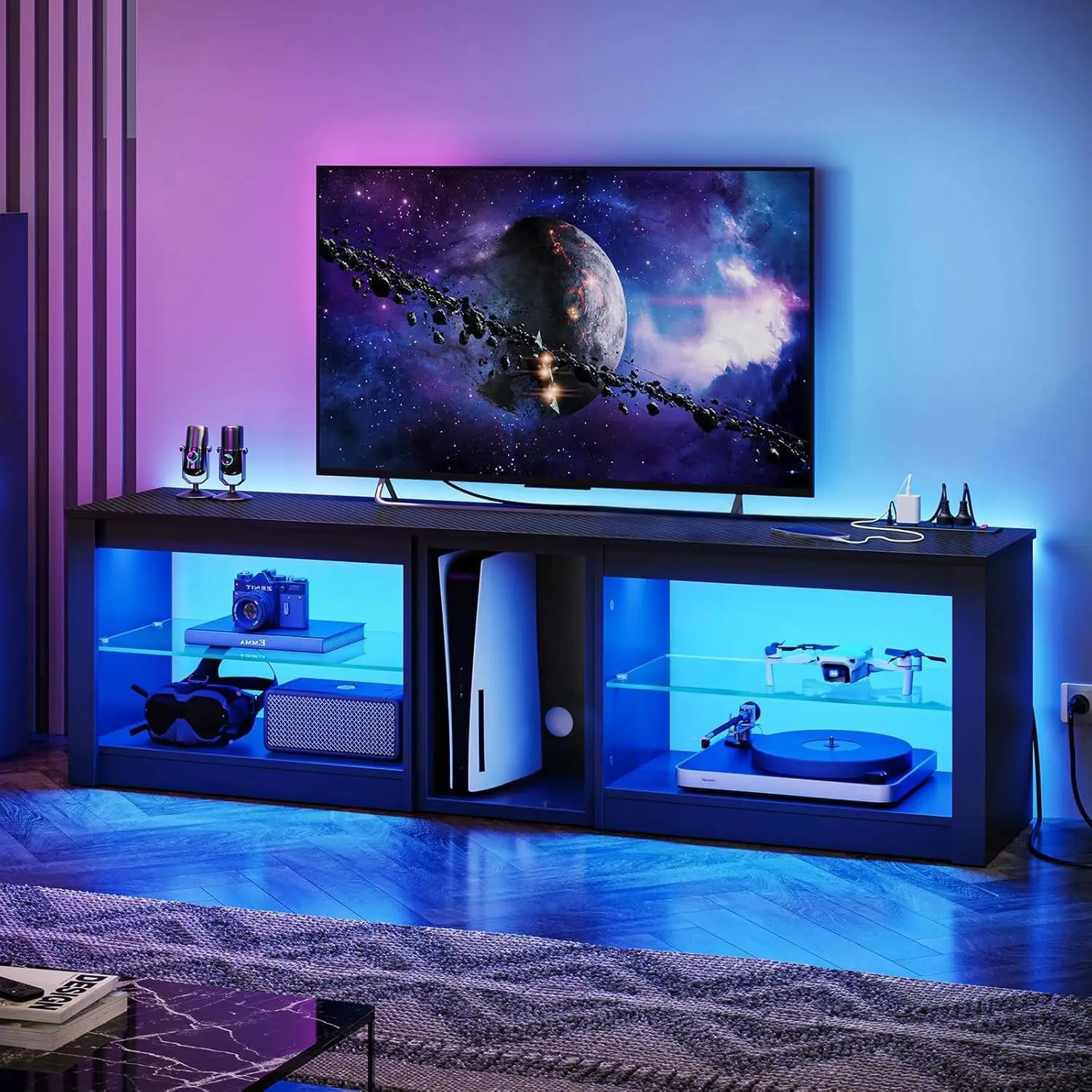 Centrum rozrywki dla PS5, stoj – Gaming Console Entertainment Center recenzja i cena