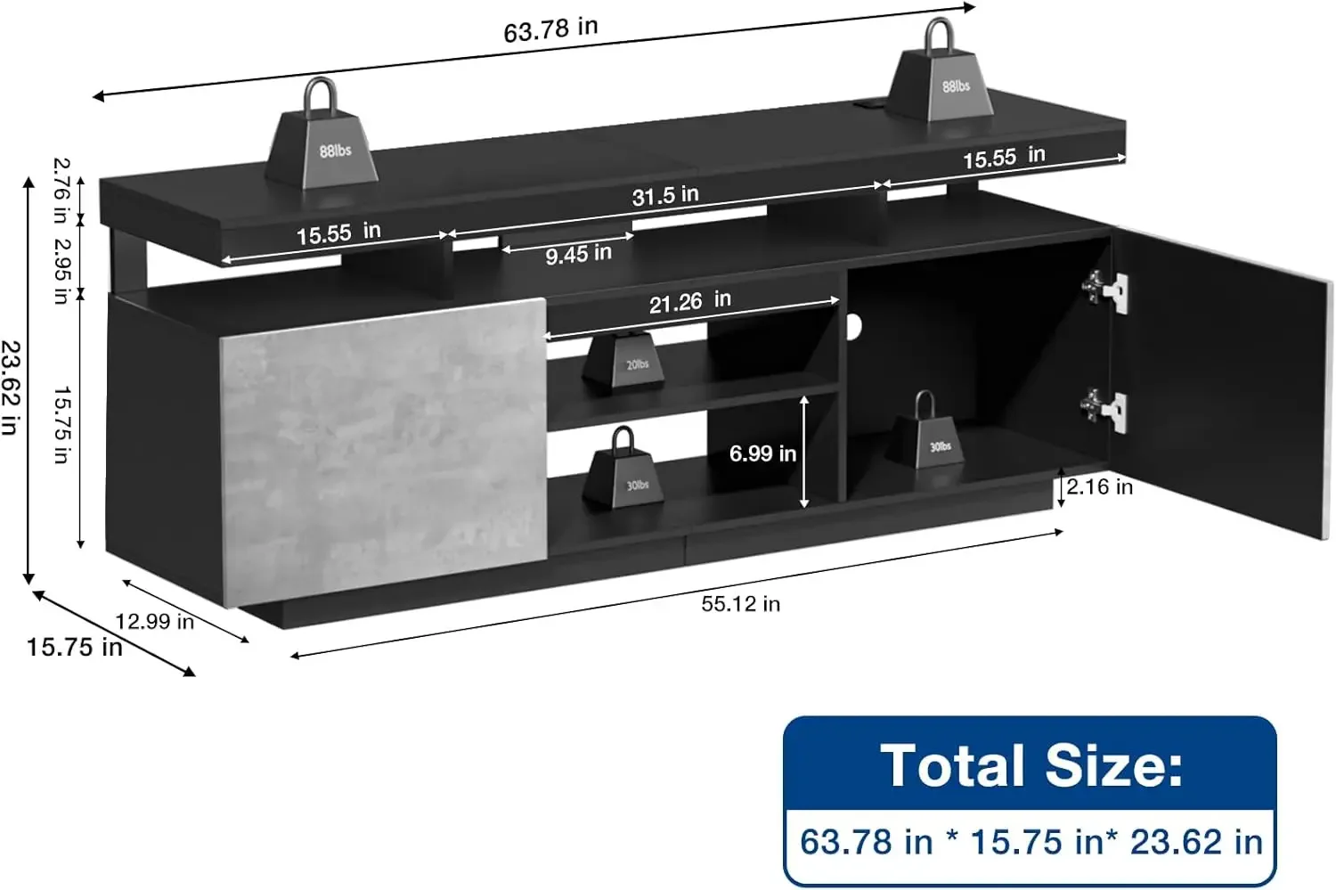 Stojak pod telewizor LED na te – Gaming Console Entertainment Center recenzja i cena