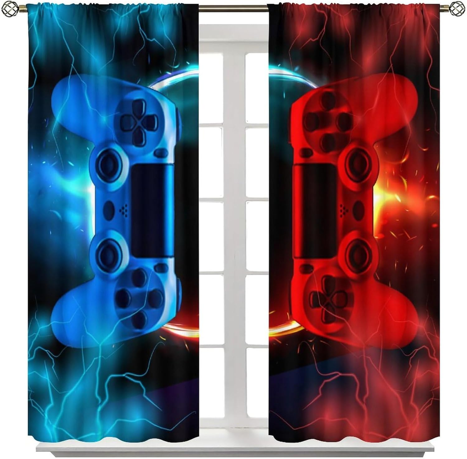 Zasłony Gamingowe Niebiesko-Cz – Gaming Console Youtube recenzja i cena